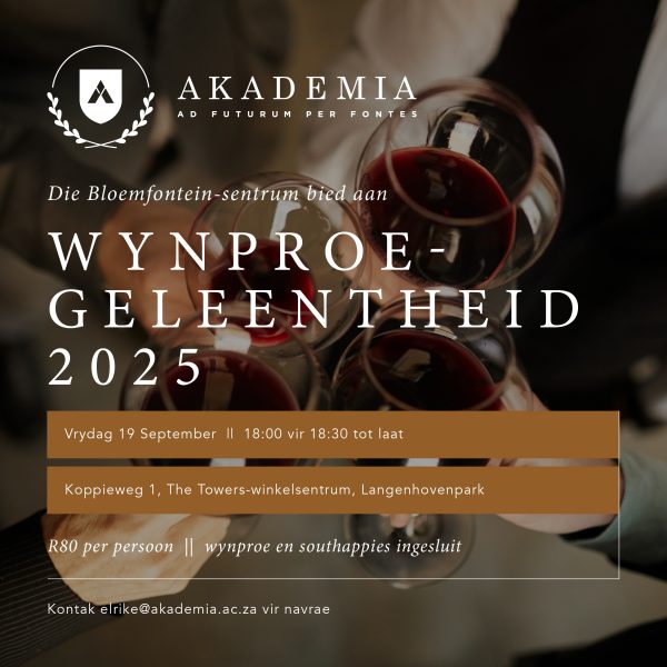 Bloemfontein sentrum Wynproe Geleentheid