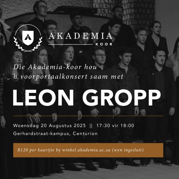 Voorportaalkonsert | Akadedemia-koor saam met Leon Gropp